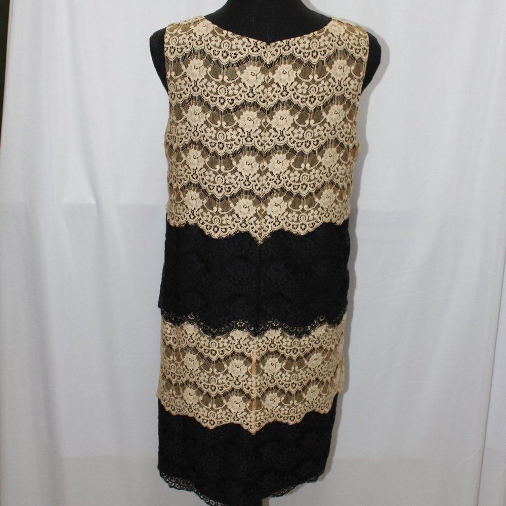 Jessica Simpson Black and Beige Lace Dress - Picture 5 of 6